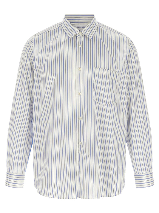 Shirt by Comme Des Garçons for men in cotton multicolor, patterned & striped showcases a sleek silhouette, elegantly detailed with a sleek and for a sleek finish.