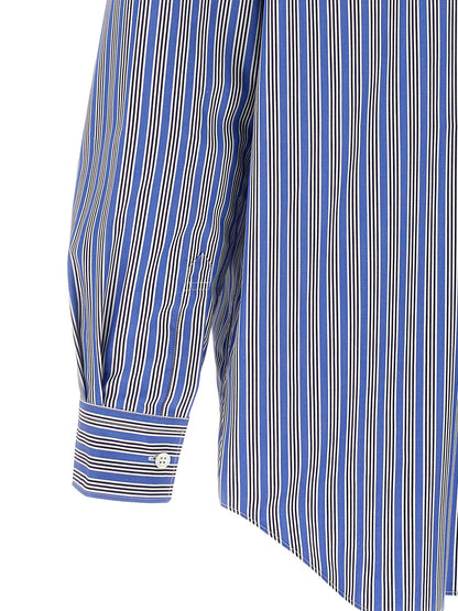 Comme Des Garçons Blue Cotton Blouse