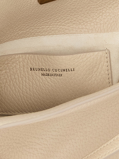 Brunello Cucinelli Beige Nubuc Leather Handbag