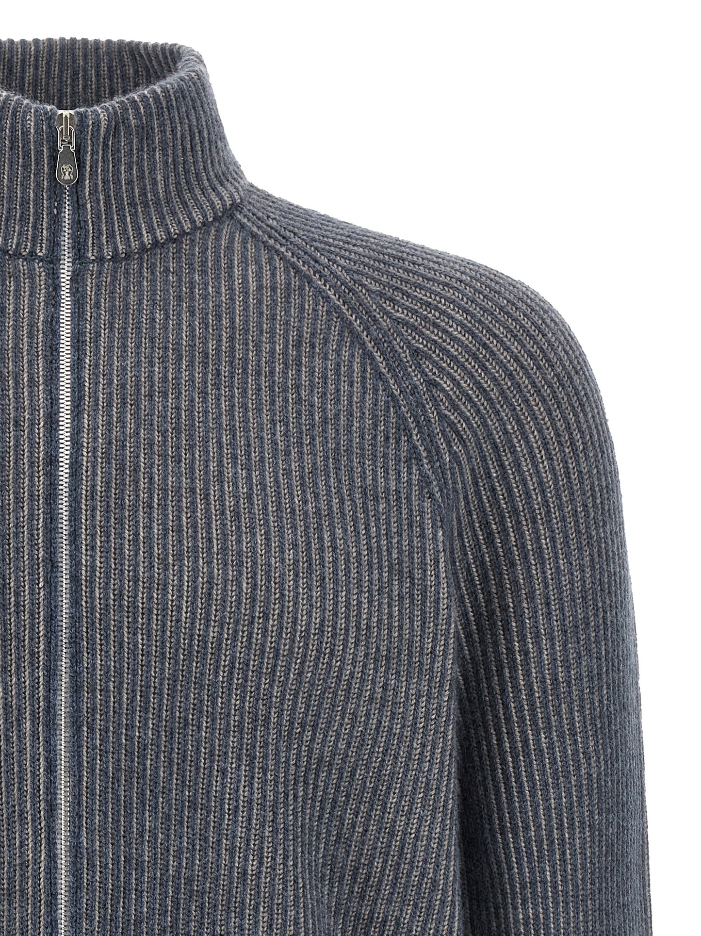 Brunello Cucinelli Blue Cashmere Cardigan