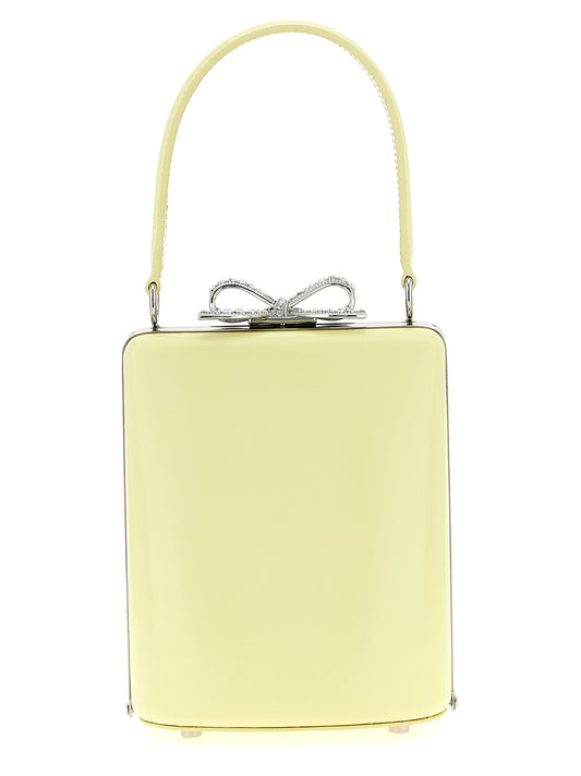 Handbag by Self-Portrait for women in leather metal & rhinestone multicolor, yellow & print features a refined silhouette, showcasing a secure snap, organized , and versatile handle for a refined finish.