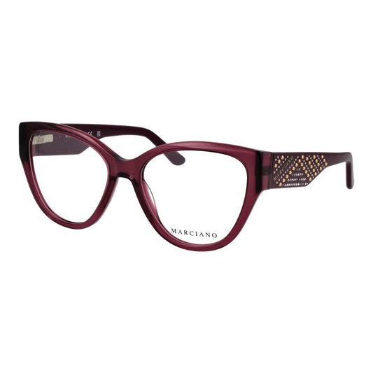 Eyeglasses Frames by Marciano by Guess for women in pink features an refined silhouette, showcasing a sophisticated rose coloured frame and refined full-frame frame design for a refined look.
