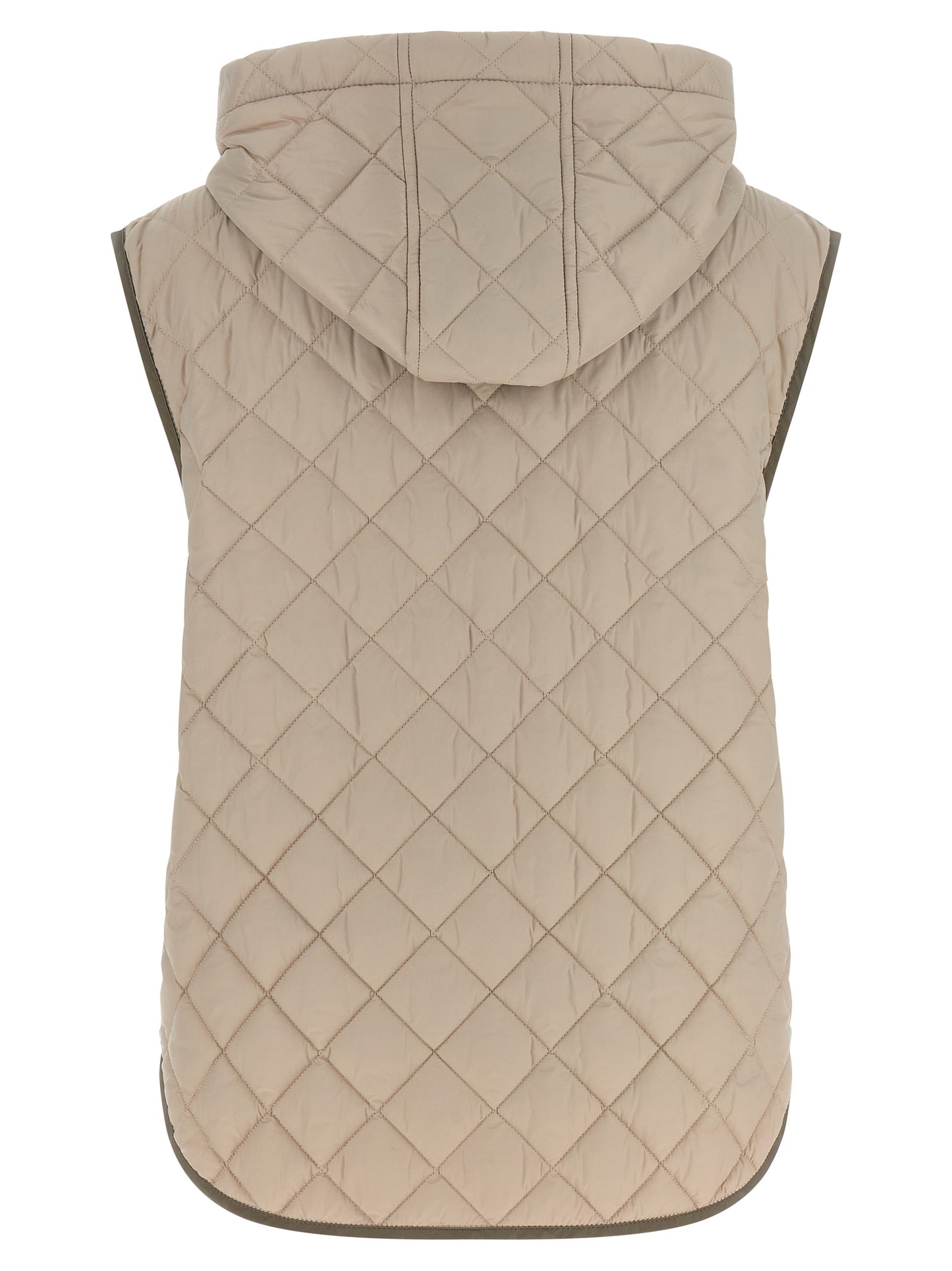 Brunello Cucinelli Beige Polyamide Sleeveless Jacket