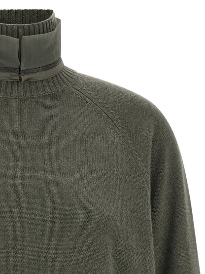 Brunello Cucinelli Bicolor Cashmere Cardigan