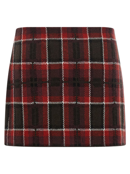 Guest in Residence Red Wool Long Skirt