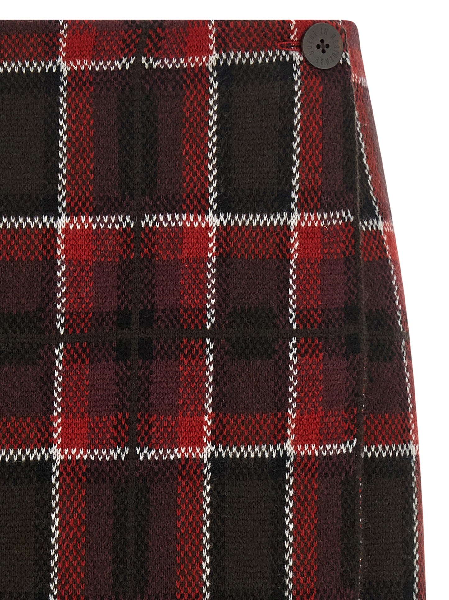 Guest in Residence Red Wool Long Skirt