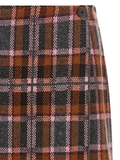 Guest in Residence Brown Wool Long Skirt