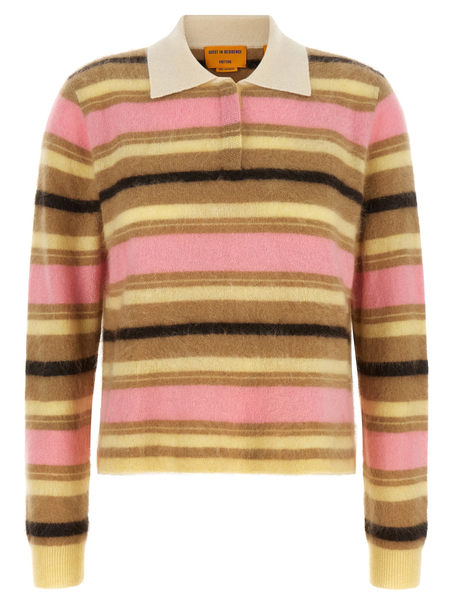 Guest in Residence Multicolor Cashmere Polo Shirt