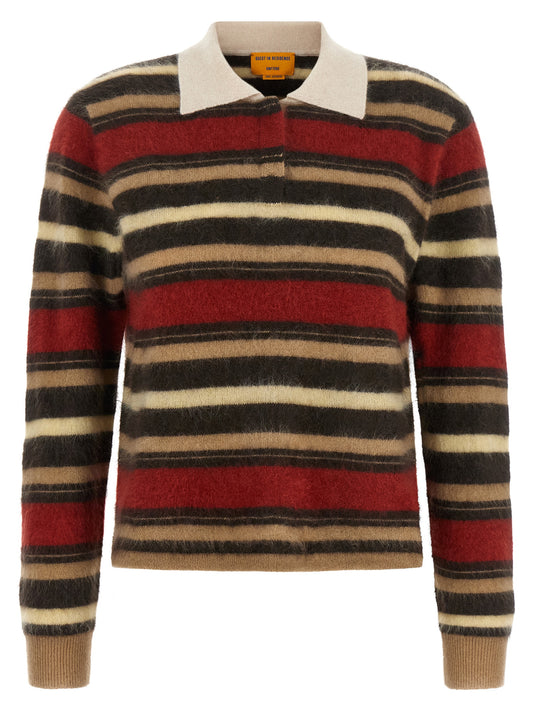 Polo Shirt by Guest in Residence for women in cashmere brown, cream, multicolor, red, patterned & striped showcases a enviable silhouette, featuring a refined and for a enviable finish.