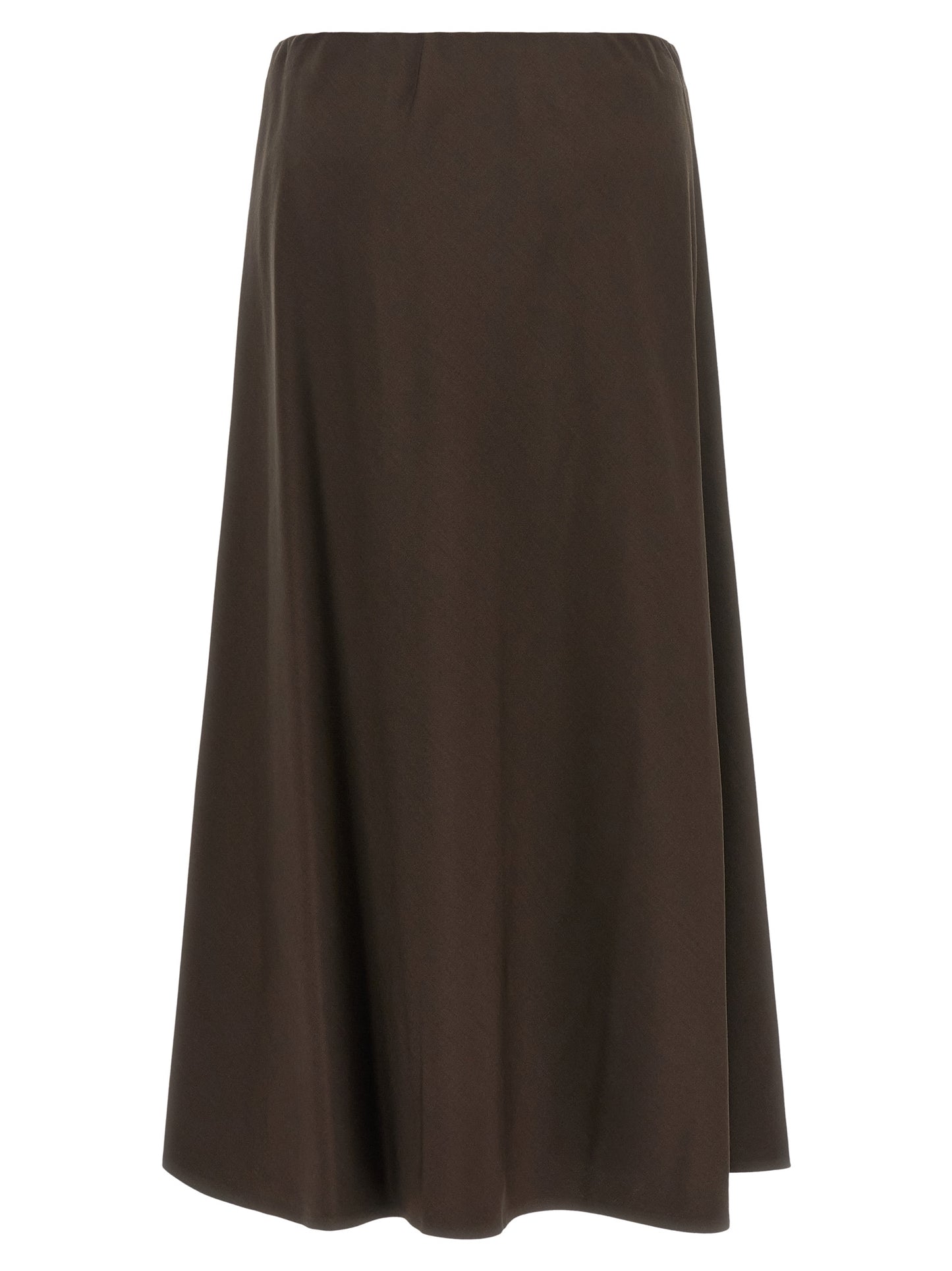 Brunello Cucinelli Brown Virgin Wool Midi Skirt