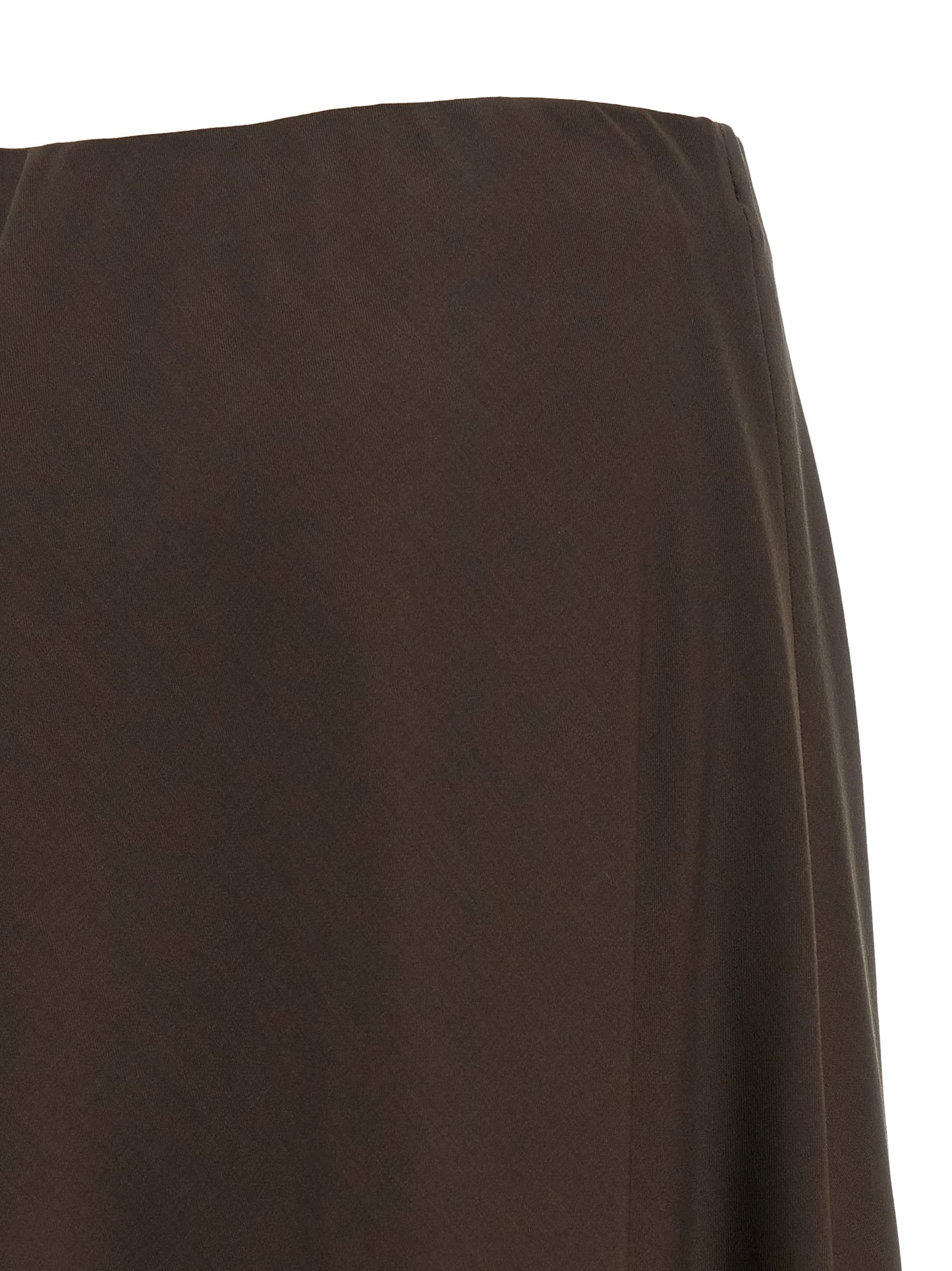 Brunello Cucinelli Brown Virgin Wool Midi Skirt