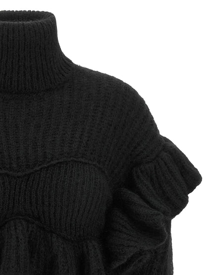 Elisabetta Franchi Black Mohair Cardigan