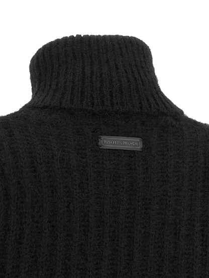 Elisabetta Franchi Black Mohair Cardigan