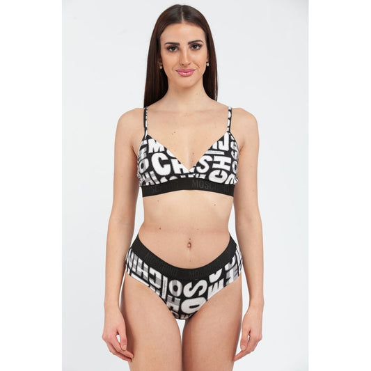 Bra by Moschino for women in stretch cotton black features a flawless silhouette, showcasing the flawless design and intricate detailing characteristic of the Fantasy Women's Stretch Cotton Bra.