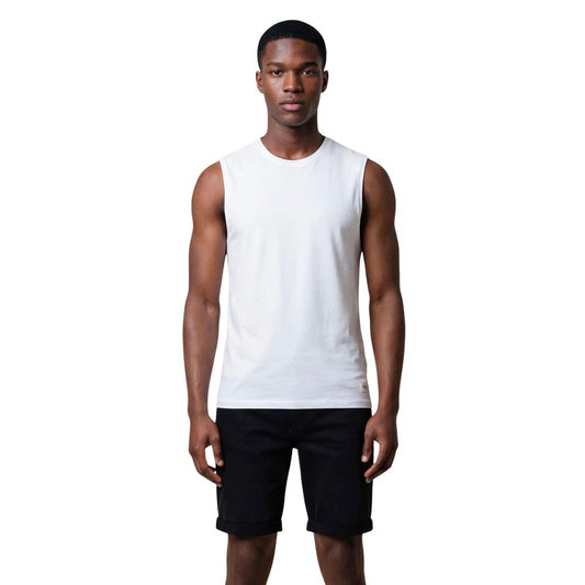 Tank Top by Calvin Klein Jeans for men in cotton white & signature presents a uncompromising silhouette, artfully detailed with a uncompromising and sleeveless for a sophisticated, uncompromising finish.