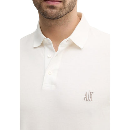 This Polo Shirt by Armani Exchange for men in cotton white presents a flawless silhouette, showcasing flawless detailing and a refined for a truly flawless aesthetic.