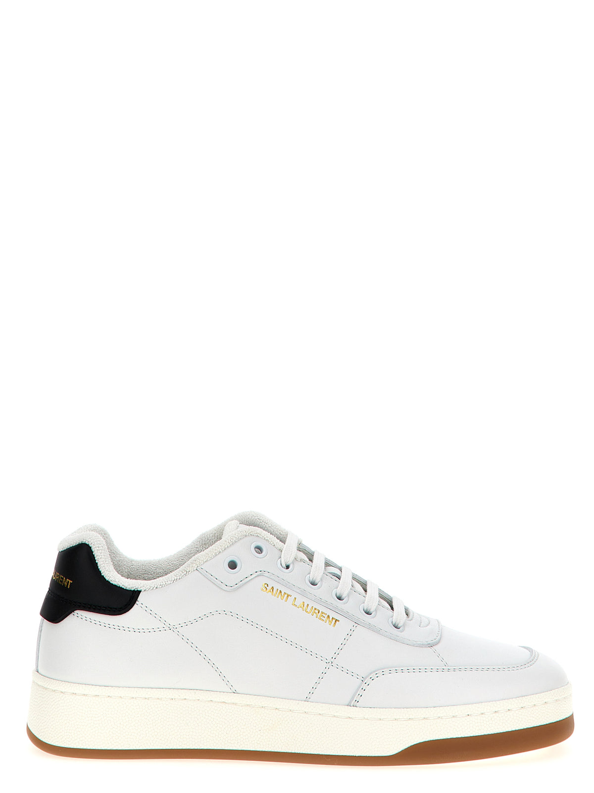 Saint Laurent Bicolor Leather Low Top Sneakers