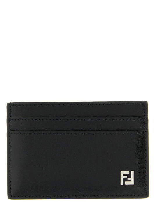 Cardholder Card Case by Fendi for men in calfskin leather black features a distinguished silhouette, showcasing the distinguished design of the Calfskin Leather Cardholder Card Case with refined card-organization.
