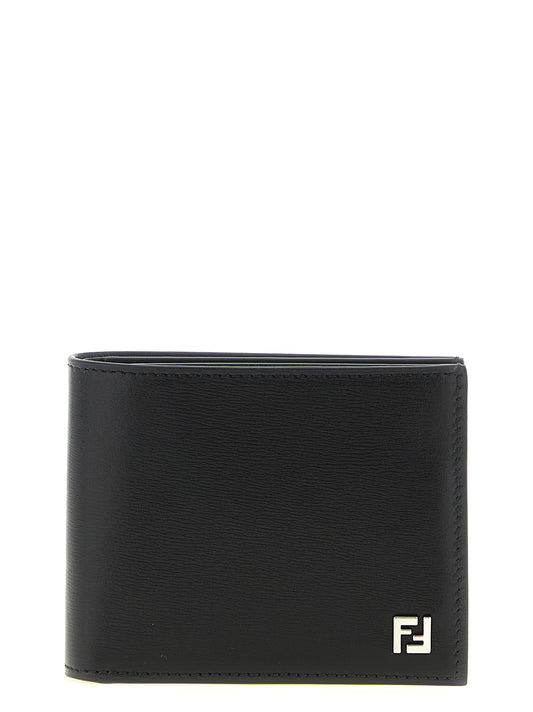 Wallet by Fendi for men in calfskin leather black presents a refined silhouette, artfully capturing the essence of the Calfskin Leather Wallet design with sophisticated for a refined look.