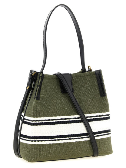 Balmain Bicolor Cotton Handbag