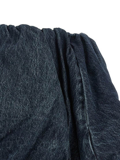 Diesel Blue Cotton Long Skirt