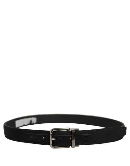 Belt by Dolce & Gabbana for women in leather & metal black & silver presents a artisanal silhouette from the Leather & Metal Belt collection, showcasing an artisanal design and refined craftsmanship for a artisanal look.