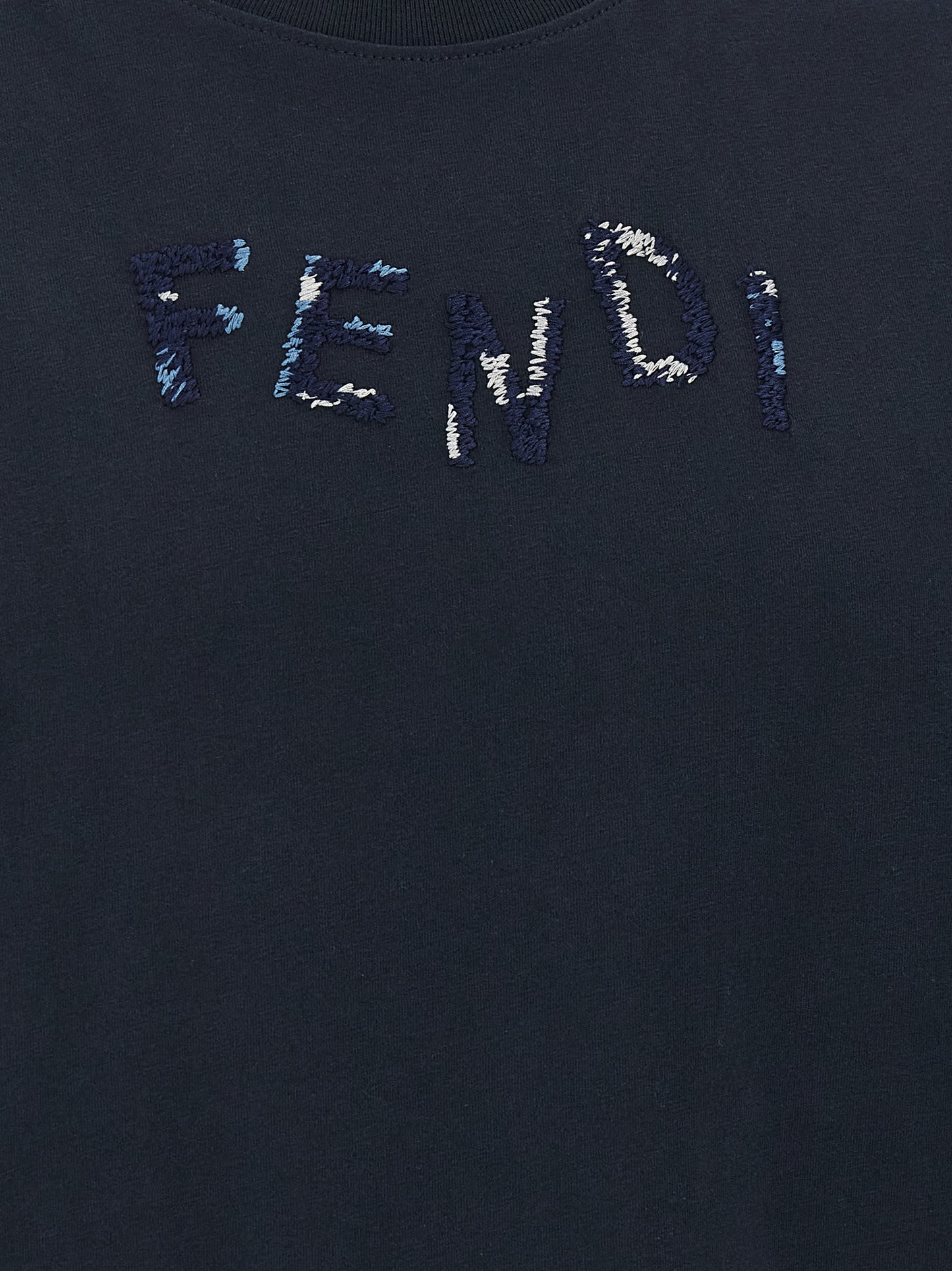 Fendi Blue Cotton T-Shirt