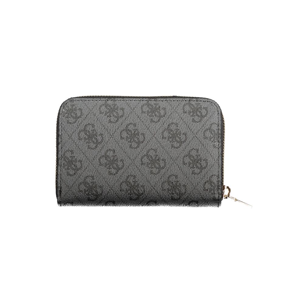 Cardholder Wallet by Guess Jeans for women in polyurethane black presents a streamlined silhouette, showcasing the sophisticated design of the Laurel Polyurethane Cardholder Wallet collection with functional card-organization coin-purse.