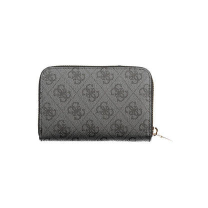 Cardholder Wallet by Guess Jeans for women in polyurethane black presents a streamlined silhouette, showcasing the sophisticated design of the Laurel Polyurethane Cardholder Wallet collection with functional card-organization coin-purse.