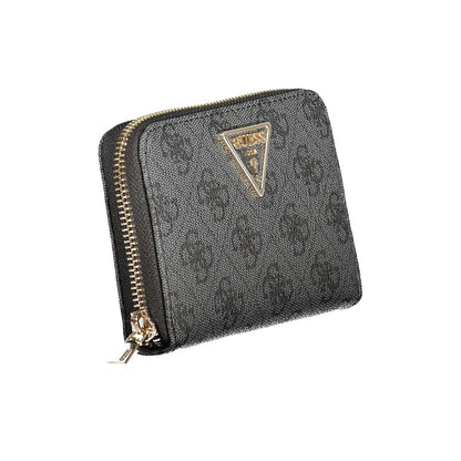 Cardholder Wallet by Guess Jeans for women in polyurethane black presents a refined silhouette, artfully capturing the essence of the Laurel Polyurethane Cardholder Wallet design with sophisticated card-organization coin-purse for a refined look.