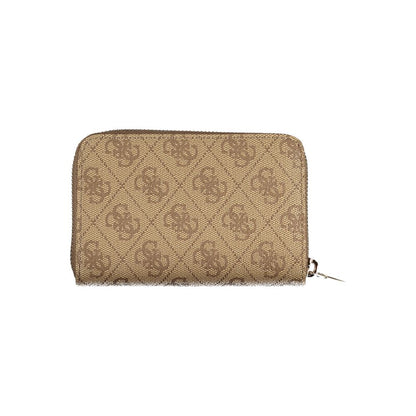 Wallet by Guess Jeans for women in polyurethane beige & signature presents a streamlined silhouette, showcasing the sophisticated design of the Laurel Polyurethane Wallet collection with functional .