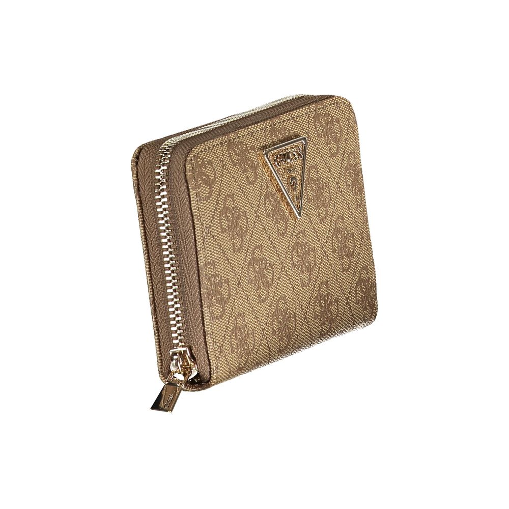 Wallet by Guess Jeans for women in polyurethane beige & signature presents a architectural silhouette from the Laurel Polyurethane Wallet collection, showcasing architectural for a architectural finish.