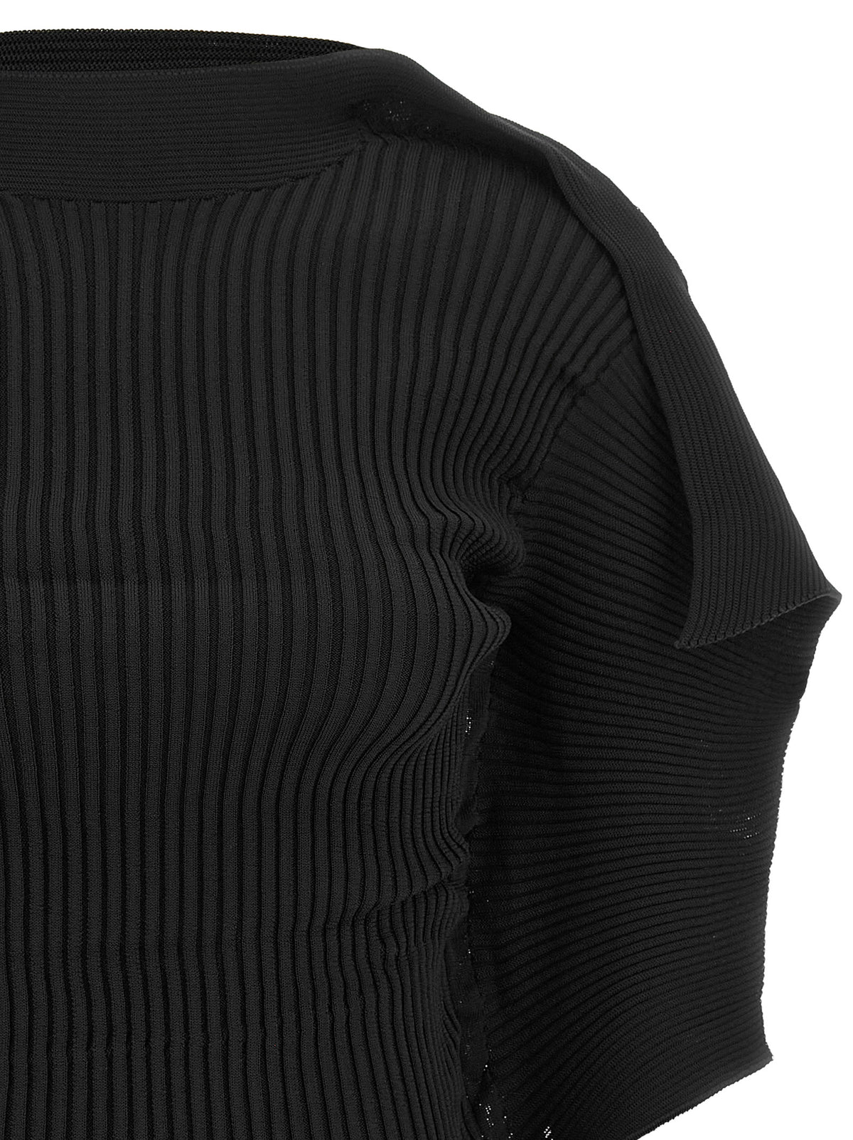 Blouse by Issey Miyake for women in polyester black, featuring a nuanced and nuanced high-neck neckline for a sophisticated finish.