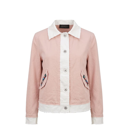 Overcoat by Mr&Mrs Italy for women in cotton polyester & metallized fiber multicolor & pink showcases a enveloping silhouette, detailed with distinctive pockets and a enveloping .