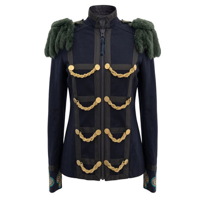Mr&Mrs Italy Blue Cotton Women's Jacket