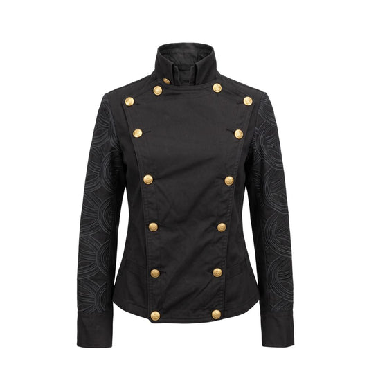 Overcoat by Mr&Mrs Italy for women in cotton polyester black showcases a enveloping silhouette, detailed with distinctive and a enveloping .