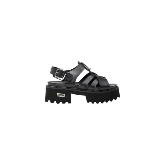 Platform Sandals by Cult for women in leather & rubber black & signature features an statuesque Women's Leather & Rubber Platform Sandals silhouette with a refined platform and elegant .