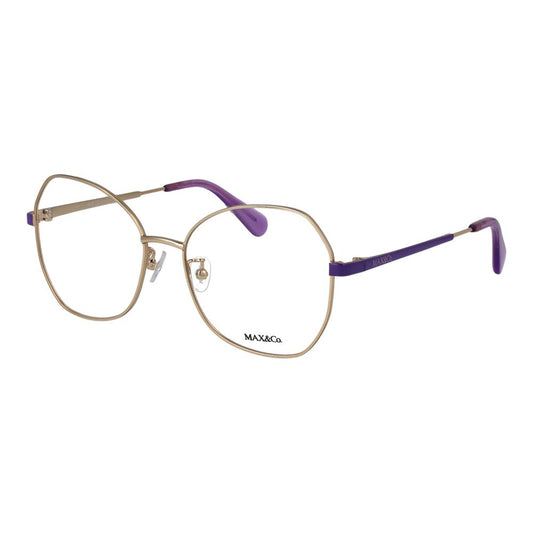 Eyeglasses Frames by Max & Co for women in metal gold showcases a refined full-frame frame design with a refined gold coloured frame finish for a refined and sophisticated look.