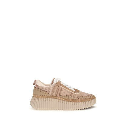 Athletic Sneakers Chloé women nylon polyester & cotton beige & monogram featuring a avant-garde Women's Athletic Nylon Polyester & Cotton Sneakers design with a avant-garde athletic style for a refined finish.