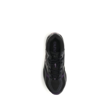 MIZUNO Black Fabric Athletic Sneakers