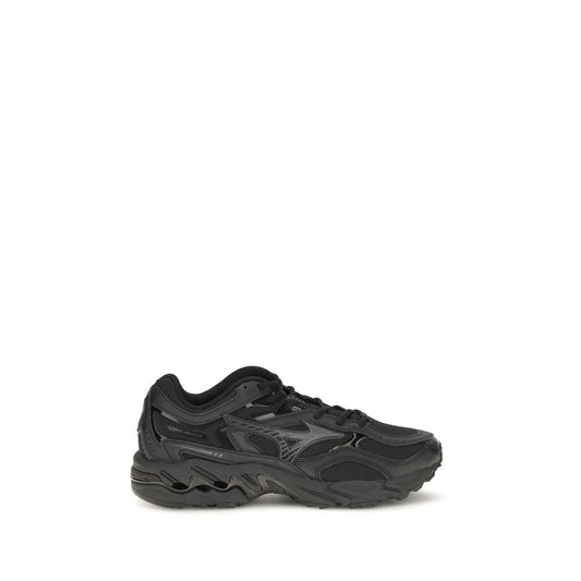 Athletic Sneakers by MIZUNO for men in tu fabric black features an effortless chic silhouette, showcasing the signature athletic style of the Men's Athletic TU Fabric Sneakers collection with a truly effortless chic finish.