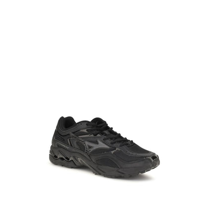 MIZUNO Black Fabric Athletic Sneakers