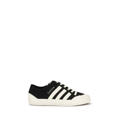 Y-3 Black Fabric Low Top Sneakers