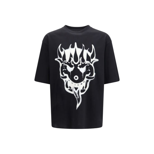 Activewear T-Shirt by Y-3 for men in cotton black features a dynamic silhouette with short-sleeve and crew neckline enhanced by functional .