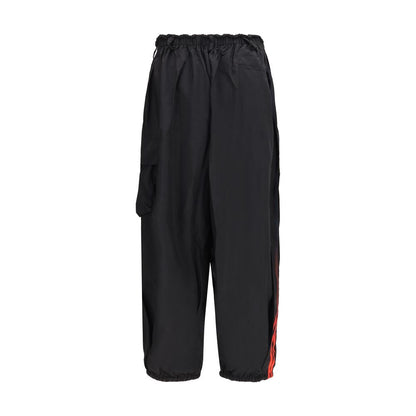 Cargo Pants by Y-3 for men in nylon black, red & striped features an tailored regular-fit & wide with a and long, creating a tailored utilitarian silhouette.