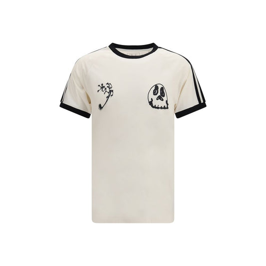 Activewear T-Shirt by Y-3 for men in cotton beige features an athletic silhouette with short-sleeve sleeves and a crew neckline neckline, enhanced by high-performance .