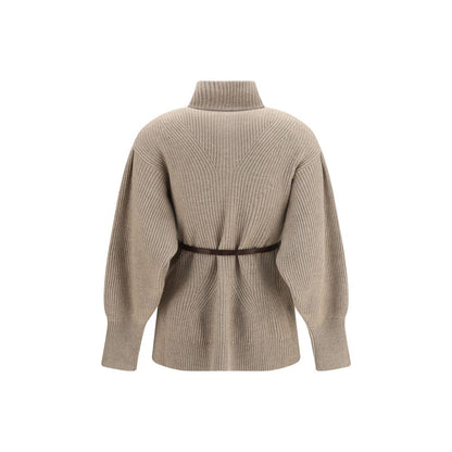 Brunello Cucinelli Beige Wool Oves Aries Cardigan