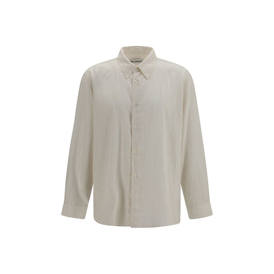 Shirt by Our Legacy for men in lyocell & cotton beige, pearl & patterned, featuring a nuanced and nuanced for a sophisticated finish.