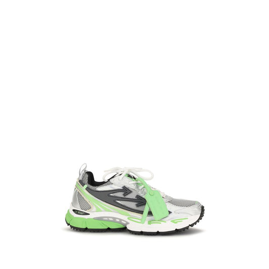 Athletic Sneakers by Off-White for men in tu polyethylene polyurethane & rubber bicolour, white & signature showcases a architectural silhouette, artfully capturing the essence of the Men's Athletic TU Polyethylene Polyurethane & Rubber Sneakers with its signature architectural athletic style construction.