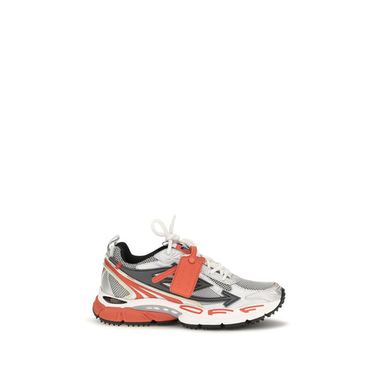 Athletic Sneakers by Off-White for men in polyamide polyethylene polyurethane & rubber red, white & signature showcases an impeccable silhouette, defined by an impeccable athletic style design that perfectly captures the essence of the Men's Athletic Polyamide Polyethylene Polyurethane & Rubber Sneakers.